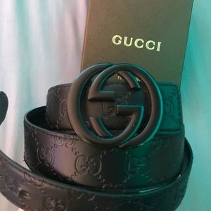 GUCCI belt black on black